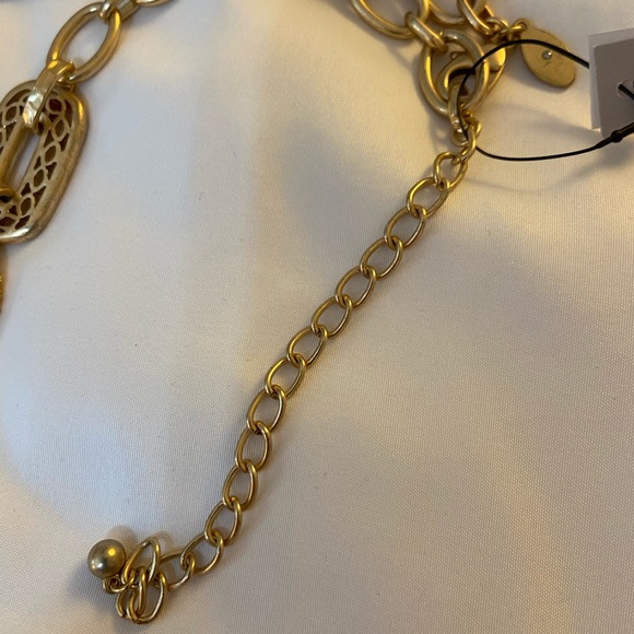 NWT Chico’s Long Matte Gold Heavyweight Necklace - Picture 2 of 9